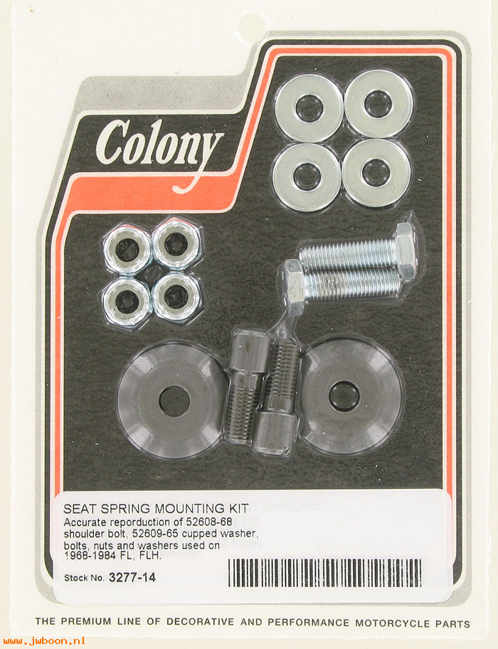 C 3277-14 (52608-68 / 52609-65): Seat spring mount kit - Big Twins FLH '68-'84, in stock, Colony