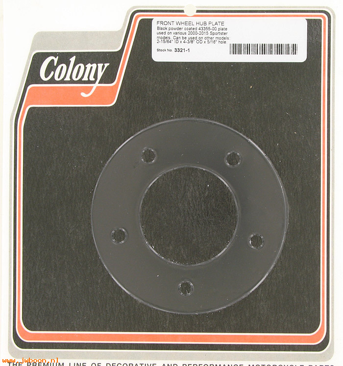 C 3321-1 (43359-00): Front wheel hub plate, in stock, Colony