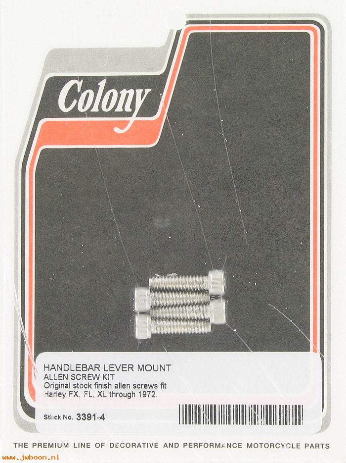 C 3391-4 (): Handlebar lever screws - Allen - FL, FX, XL up to '72, in stock