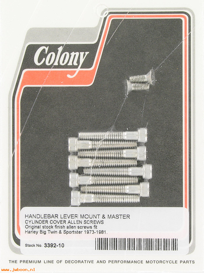 C 3392-10 (): Handlebar lever screws - Allen - FL, FX, XL '73-'81, in stock