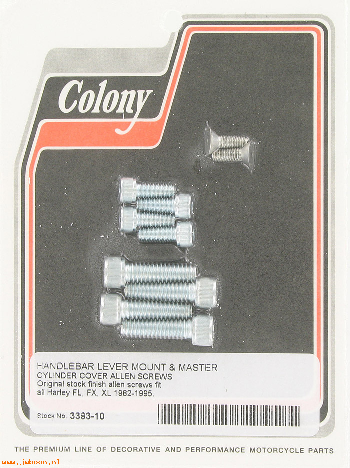 C 3393-10 (): Handlebar lever screws - Allen - FL, FX, XL '82-'95, in stock
