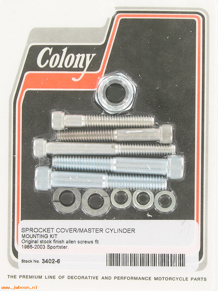 C 3402-6 (): Sprocket cover / master cylinder mount kit - Sportster '86-'03