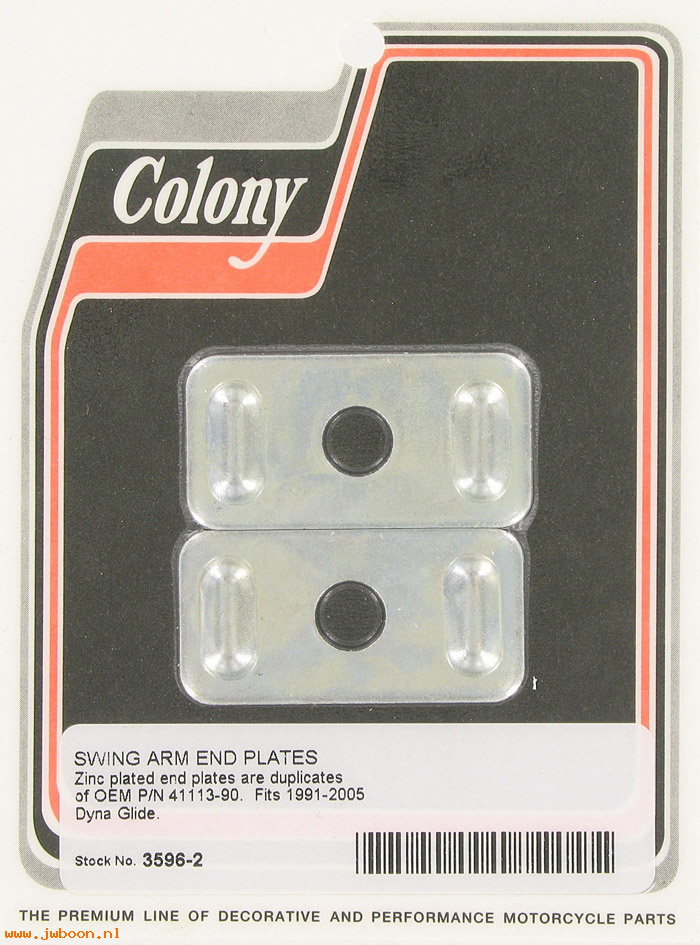 C 3596-2 (41113-90): Swing arm end plates - FXD '91-'05, in stock, Colony