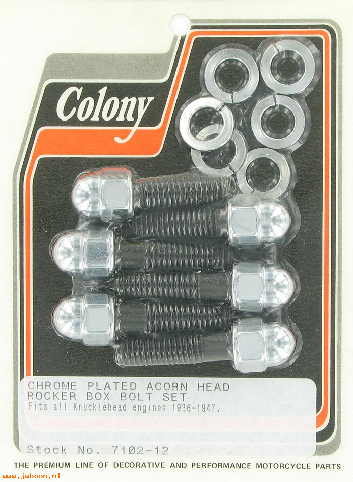 C 7102-12 (): Rocker box bolt set - EL, FL '36-'47, in stock, Colony