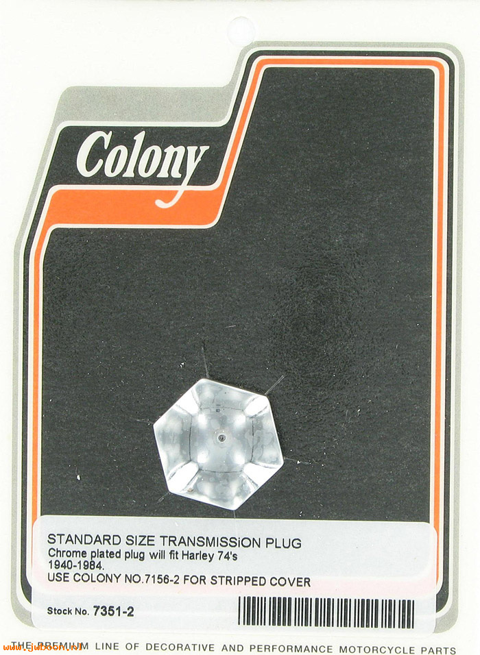 C 7351-2 (     701 / 2326-36): Transmission filler plug - Big Twins '36-e'80, in stock, Colony