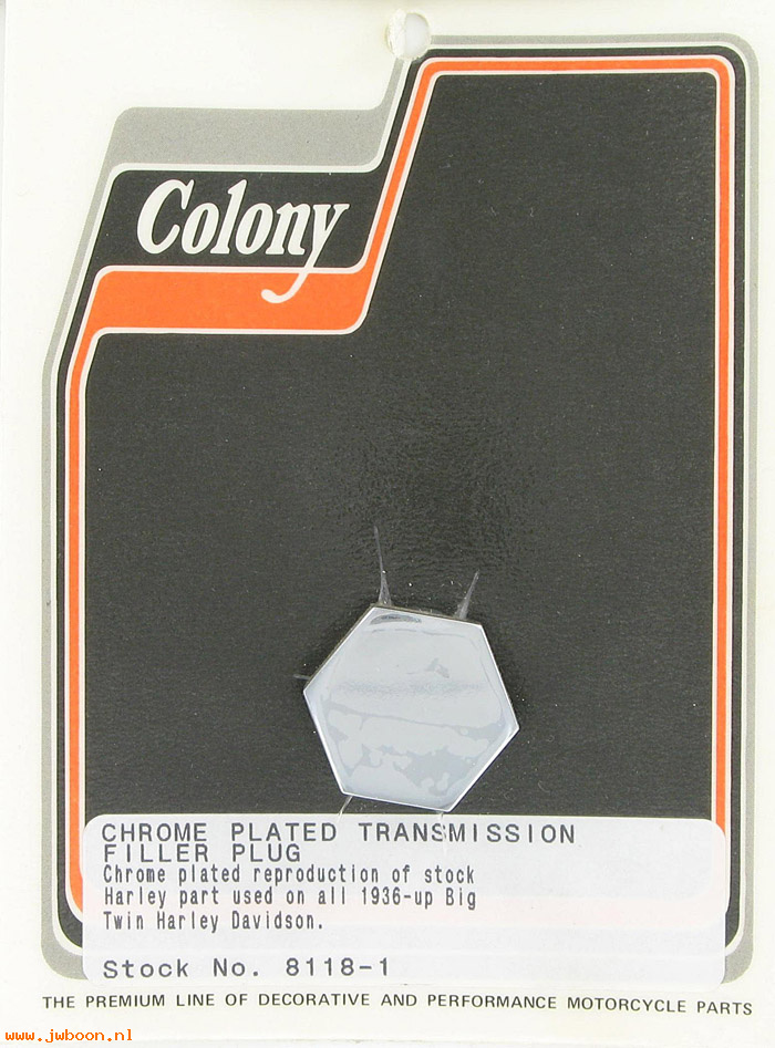 C 8118-1 (     701 / 2326-36): Transmission filler plug, chrome, Big Twins 36-57,in stock,Colony