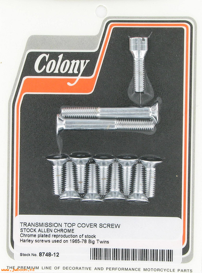 C 8748-12 (    1766W / 1765W): Transmission top cover screws, Allen - FL 65-78, in stock, Colony