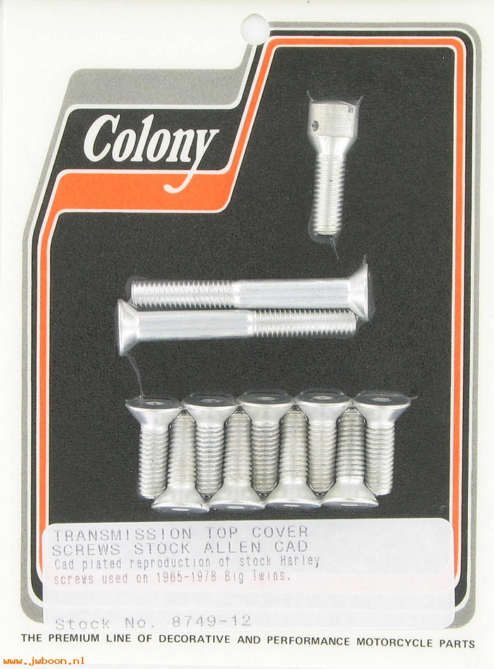 C 8749-12 (    1766W / 1765W): Transmission top cover screws, Allen - FL 65-78, in stock, Colony