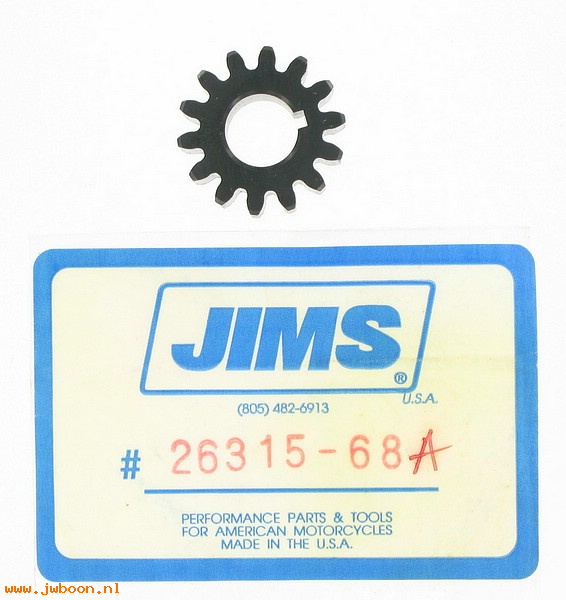R  26315-68A (26315-68A): Return drive gear, oil pump  -  JIMS - Big Twins '68-'99 in stock