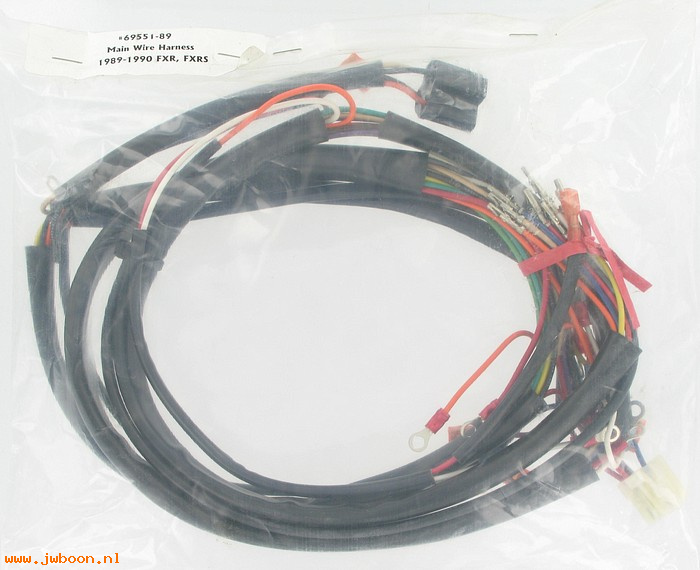 R  69551-89 (69551-89): Main wiring harness - Super Glide, FXR, Low Glide, FXRS '89-'92