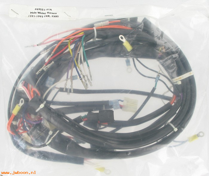 R  69551-91A (69551-91A): Main wiring harness - Super Glide, FXR, Low Glide, FXRS '91-'93