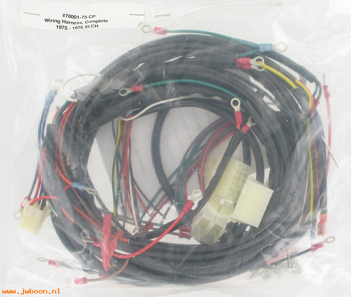 R  70001-75CP (70001-75): Complete wiring harness - Sportster Ironhead, XLCH '75-'76