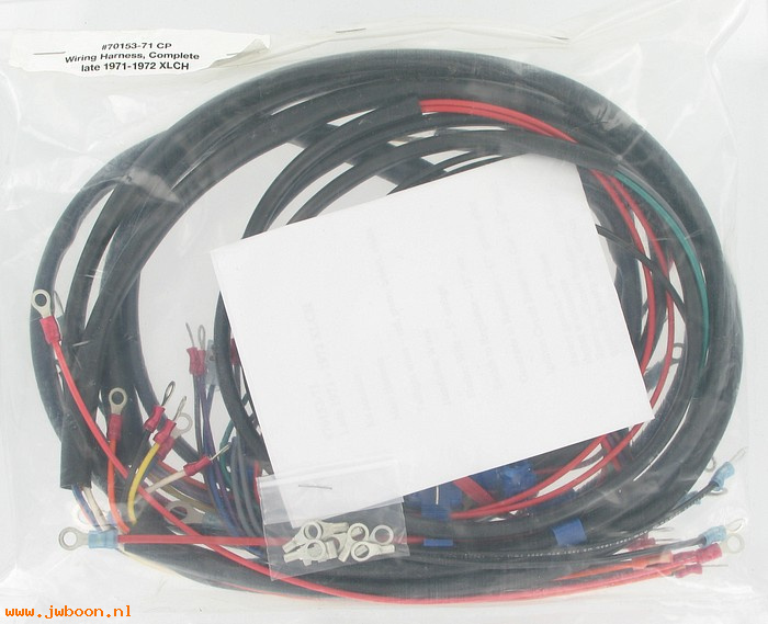 R  70153-71CP (70153-71): Complete wiring harness - Sportster Ironhead, XLCH late'71-'72