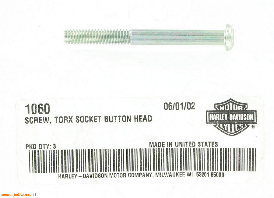      1060 (    1060): Screw, 1/4"-20 x 2-5/8" Torx button head - NOS - FXSTDSE/2