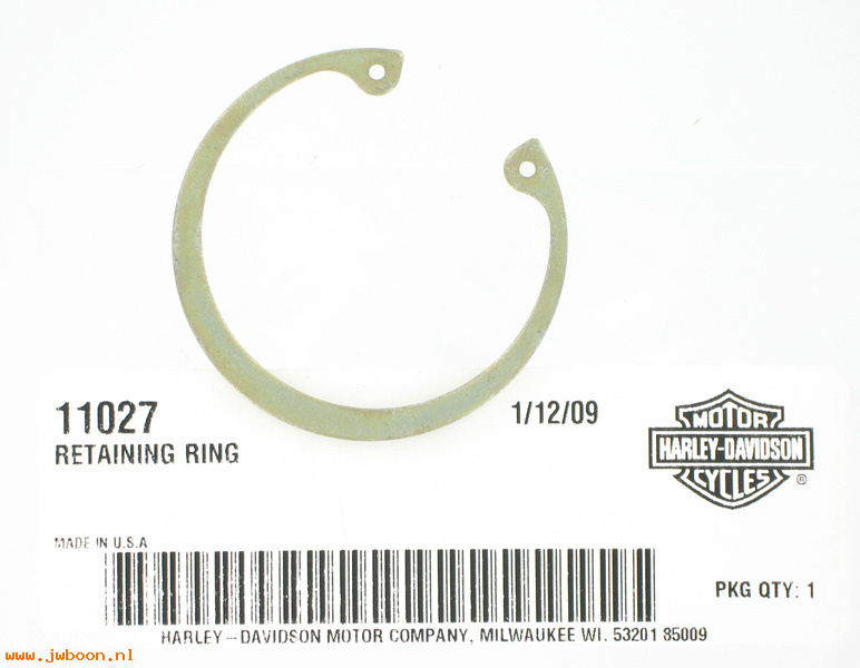      11027 (   11027): Retaining ring, front and rear wheels - NOS - FLH,FX,Servi-car,XL