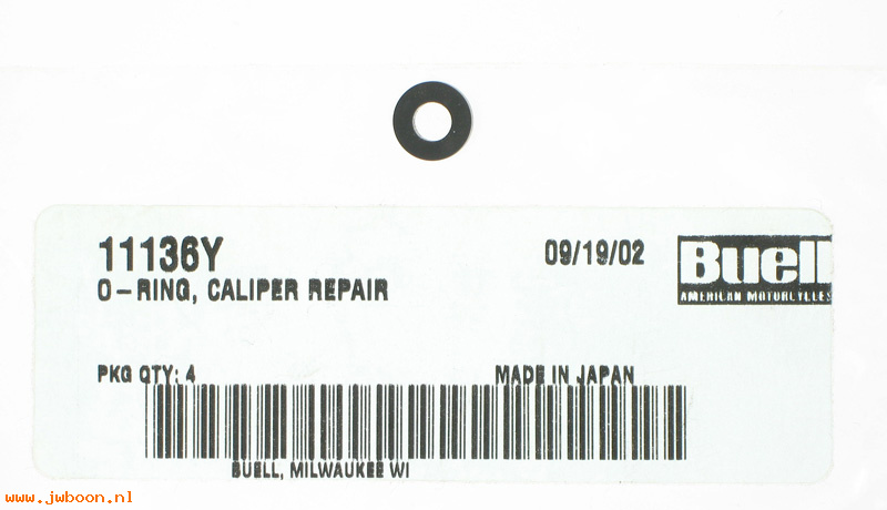      11136Y (   11136Y): O-ring, caliper repair - NOS - Buell