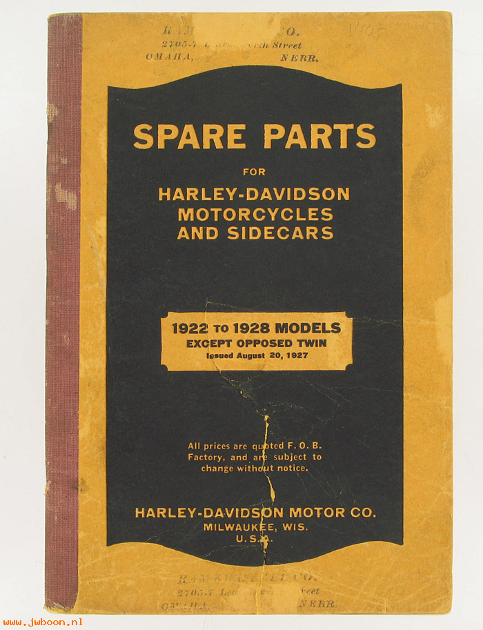   13850-28 (13850-28): Parts catalog '22-'28 - including 1928 supplement