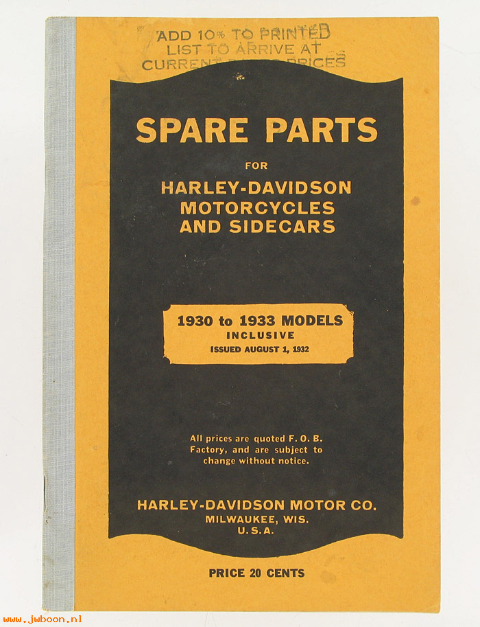   13850-33.2 (13850-33): Parts catalog '30-'33 - NOS