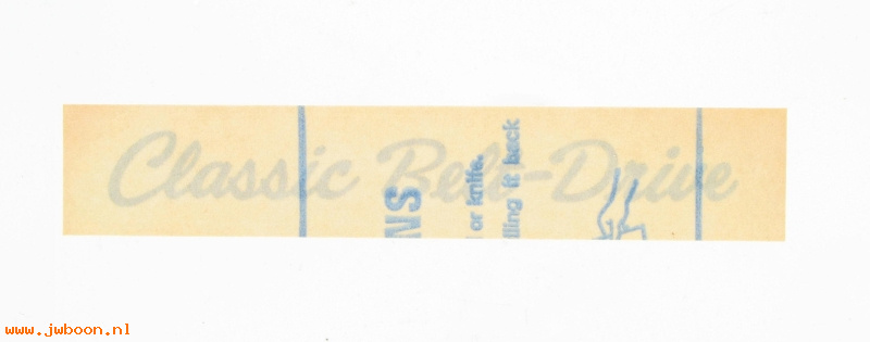   14016-82 (14016-82): Decal,                  "Classic Belt Drive" - NOS - CLE 1982
