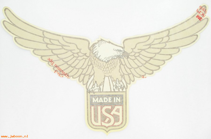   14094-84 (14094-84): Decal, windshield "Made in U.S.A./Eagle,fairing decal - NOS- FLHX