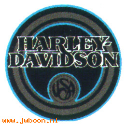   14395-93 (14395-93): Decal, fuel tank "Harley-Davidson USA" round 4"-NOS - FLTC, FLHTC
