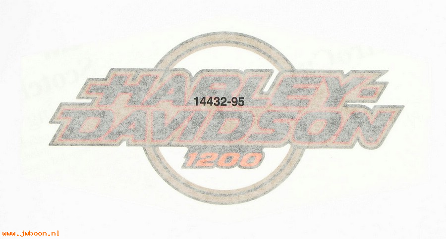   14432-95 (14432-95): Decal, fuel tank - NOS - Sportster XLH1200 1995
