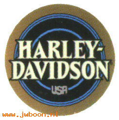   14570-96 (14570-96): Decal, fuel tank  "Harley-Davidson usa"  round - NOS - FLHTCU