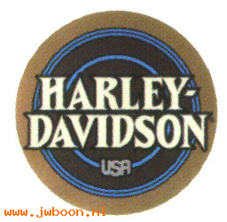   14576-96 (14576-96): Decal, fuel tank  "Harley-Davidson usa"  round - NOS - FLHTCU