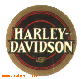  14596-96 (14596-96): Decal, fuel tank    "Harley-Davidson usa"    round - NOS - FLHTCU
