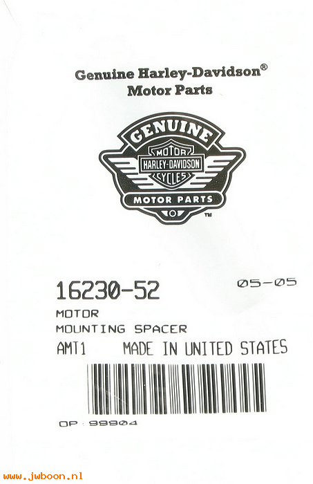   16230-52 (16230-52): Spacer, engine front mounting, lower - NOS - K, KH, XL '52-'81