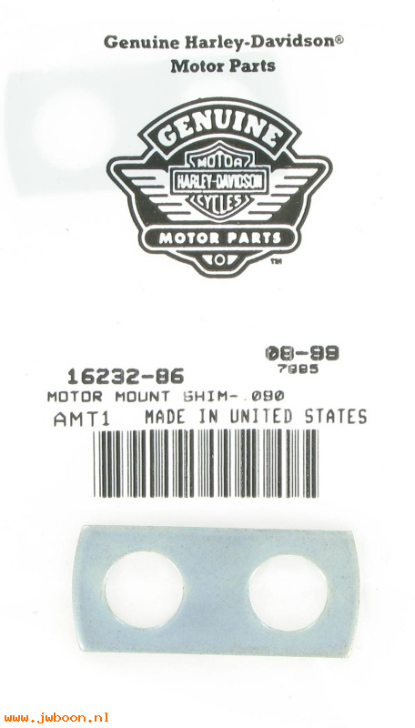   16232-86 (16232-86): Motor mount shim -  .090" - NOS - Sportster XLH 86-87. XL's 88-03