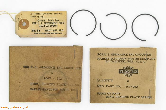    1647-29A (31017-29): Ring, bearing plate spring   1 5/16" - NOS- All models 29-57.G523