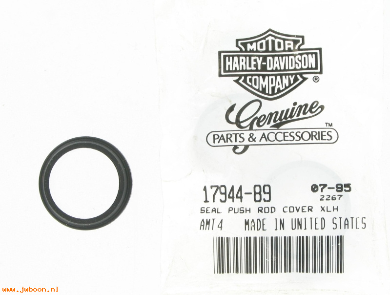   17944-89 (17944-89): Seal, push rod cover - NOS - Sportster XLH '91-'03. Buell '95-'02