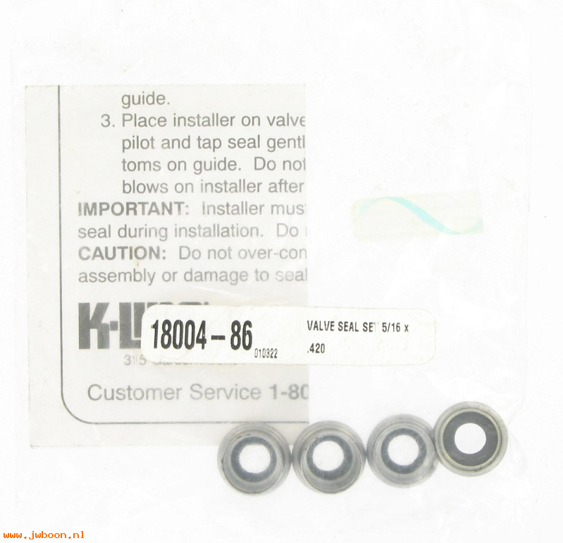   18004-86 (18004-86 / 18001-83A): Valve seal kit, 5/16" x .420 - NOS - TwinCam 88 '99-  Buell 95-02