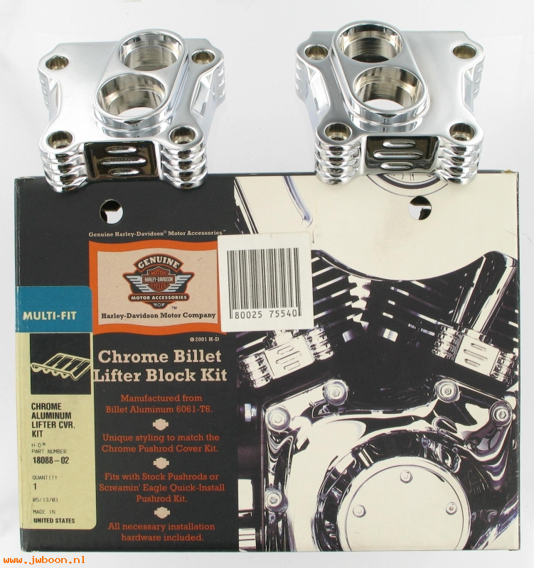   18088-02 (18088-02): Billet aluminum lifter covers - NOS - Twin Cam 88 '99-