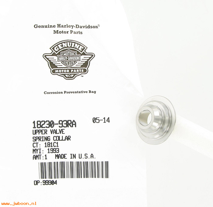   18230-93RA (18230-93RA): Collar - upper valve spring - NOS - Sportster XR750 '96-