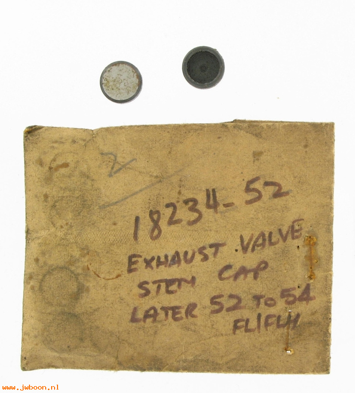   18234-52 (18234-52): Valve stem cap, rotating valve - NOS - FL 52-e60. FLH 52-e58
