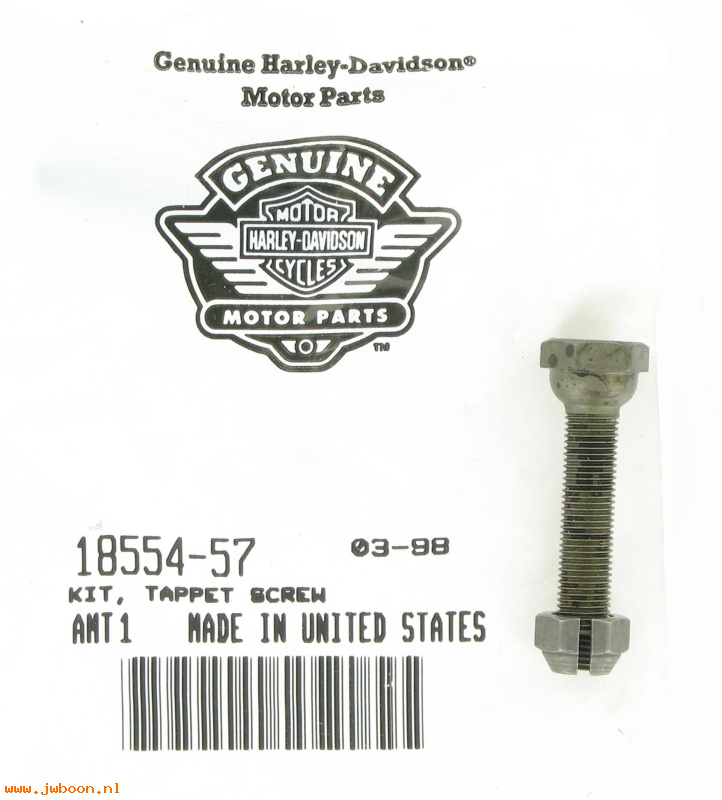  18554-57 (18554-57): Screw, tappet - with nut - NOS - Sportster '57-'85. XLCR
