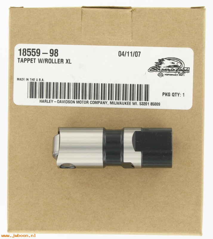   18559-98 (18559-98 / 18574-98): Tappet, with roller - Screamin' Eagle - NOS-XL 91-99. Buell 95-99
