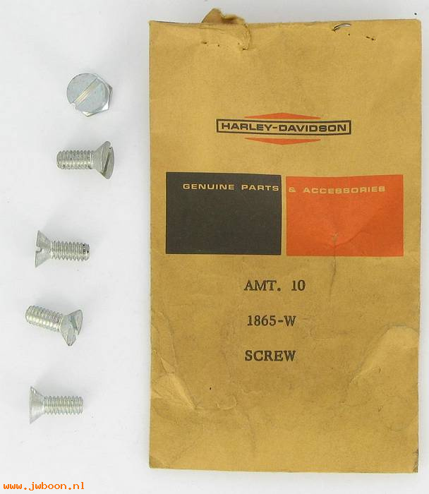       1865W (    1865W): Screw, 12-24 x 5/8" flat countersunk head - NOS-Servi-car 65-73.