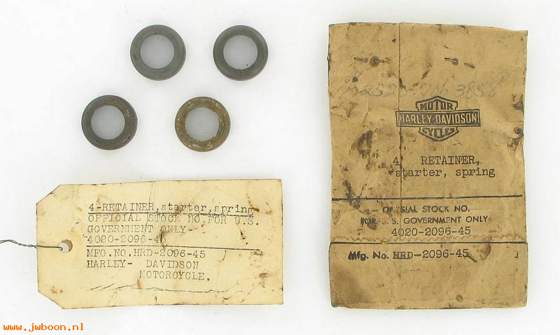    2096-45 (33197-45): Starter pedal axle spring retainer - NOS - later'45-'62