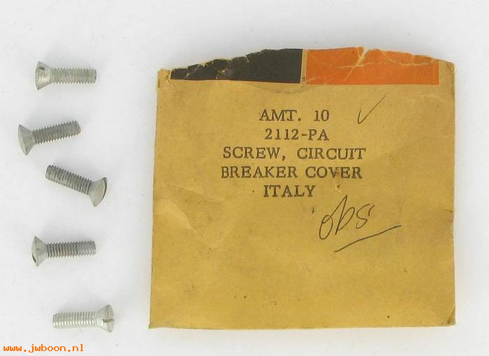       2112PA (    2112PA): Screw, 4 mm x 10 oval countersunk head - NOS - Sprint '61-'71