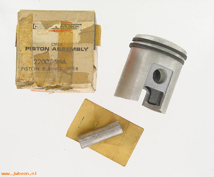  22002-50A (22002-50A): Piston with rings and pin .005" O.S. - NOS - Hummer 125cc '55-'59