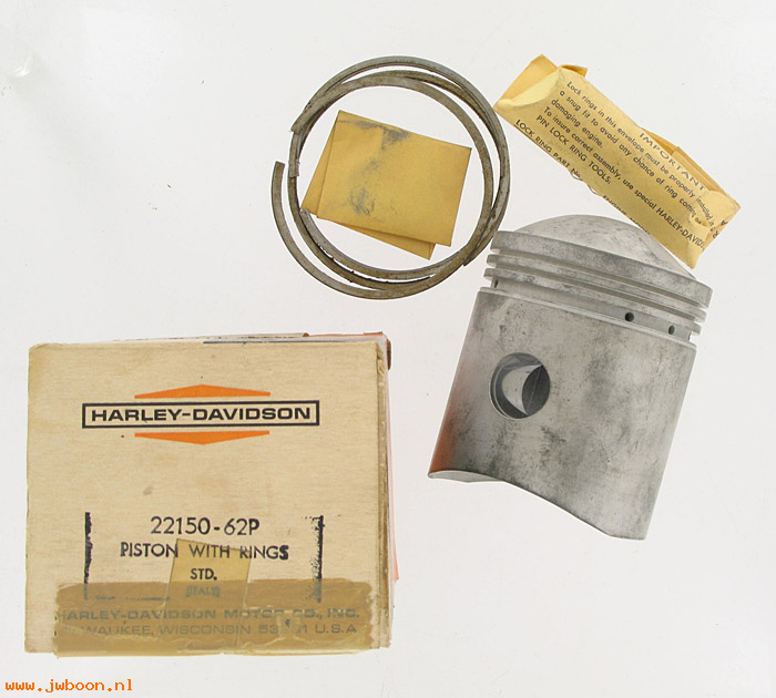   22150-62P (22150-62P): Piston with rings and pin STD. - NOS - Aermacchi Sprint C,H 61-66