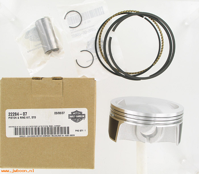   22284-07 (22284-07): Piston with rings and pin - 1803cc - NOS - Twin Cam 110"