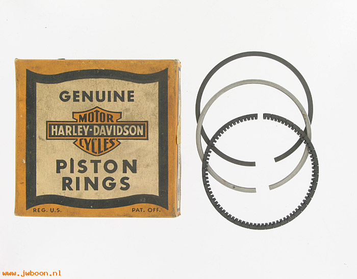   22358-52A (22358-52A): Ring set, piston - 1/16" compr. rings, 3/16" oil ring - NOS-750cc