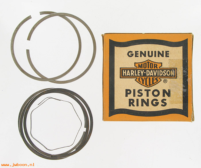   22358-57 (22358-57): Ring set, piston - Ironhead XL's '57-'61 rail type oil ring - NOS
