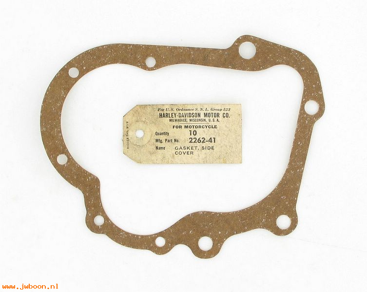    2262-41 (34826-41): Gasket, side cover - NOS - Flathead 45 750cc '41-early'65