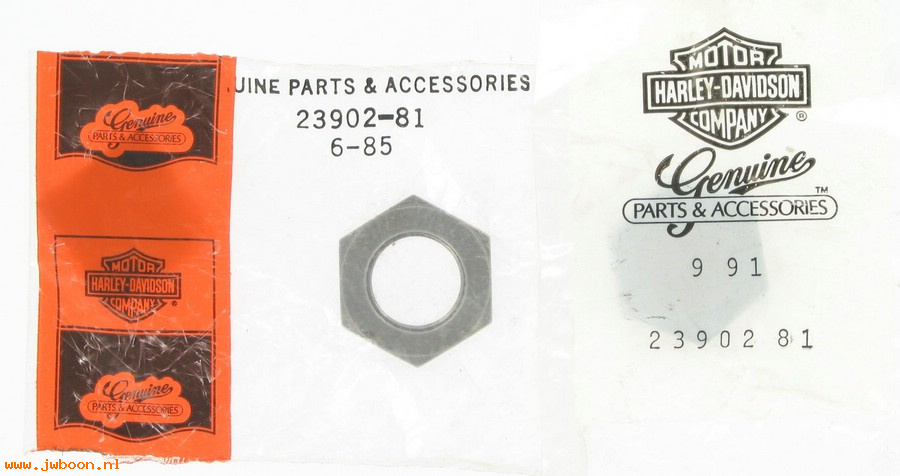   23902-81 (23902-81): Nut, sprocket and gear shaft - NOS - Sportster XL's late'81-'85