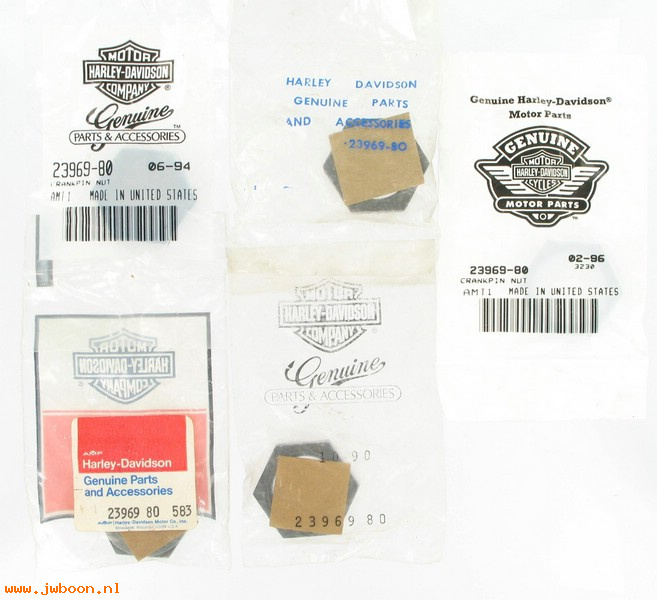   23969-80 (23969-80): Nut, crank pin   1"-20 - NOS - Big Twins late'81-early'83.XL 1980